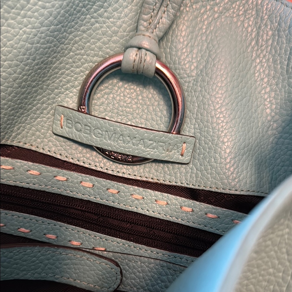 BCBGMaxAzria Turquoise Shoulder Bag with Silver Harware - Picture 10 of 14